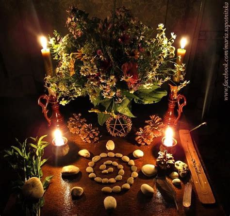 Pagan divine offering display
